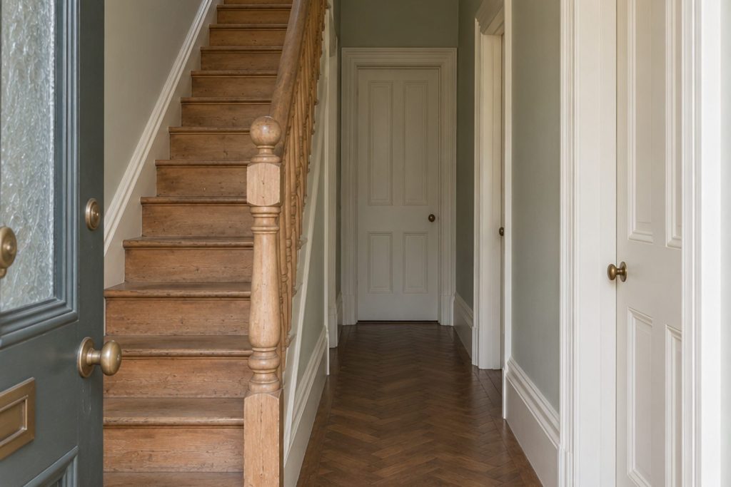 Hall, wide view from the doorway - 3-bedroom terraced house in Putney