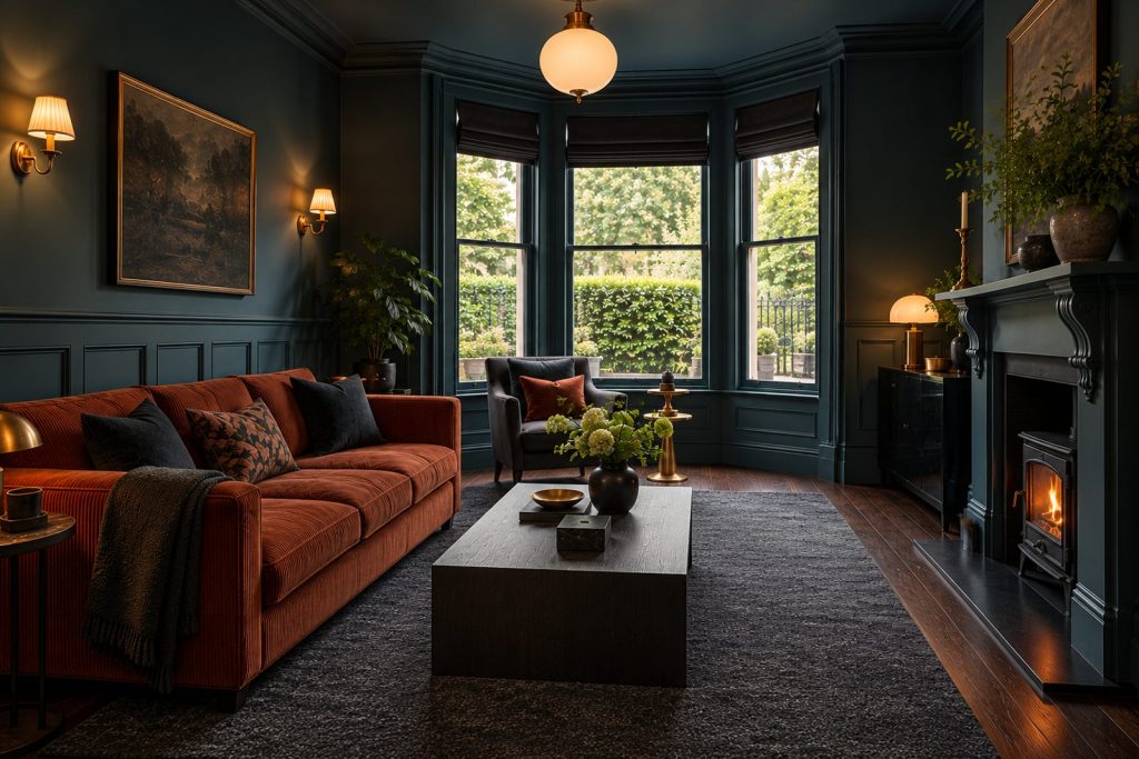Sitting room, view toward the window - 2-bedroom flat in Wimbledon
