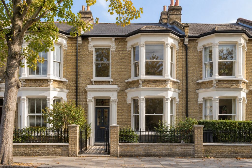 Front exterior, eye-level view of the front elevation - 5-bedroom terraced house in Wandsworth