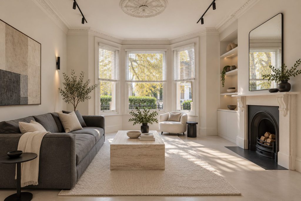 Sitting room, wide view from the doorway - 5-bedroom terraced house in Wandsworth