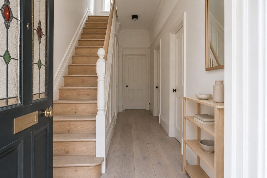 Hall, wide view from the doorway - 3-bedroom terraced house in Putney