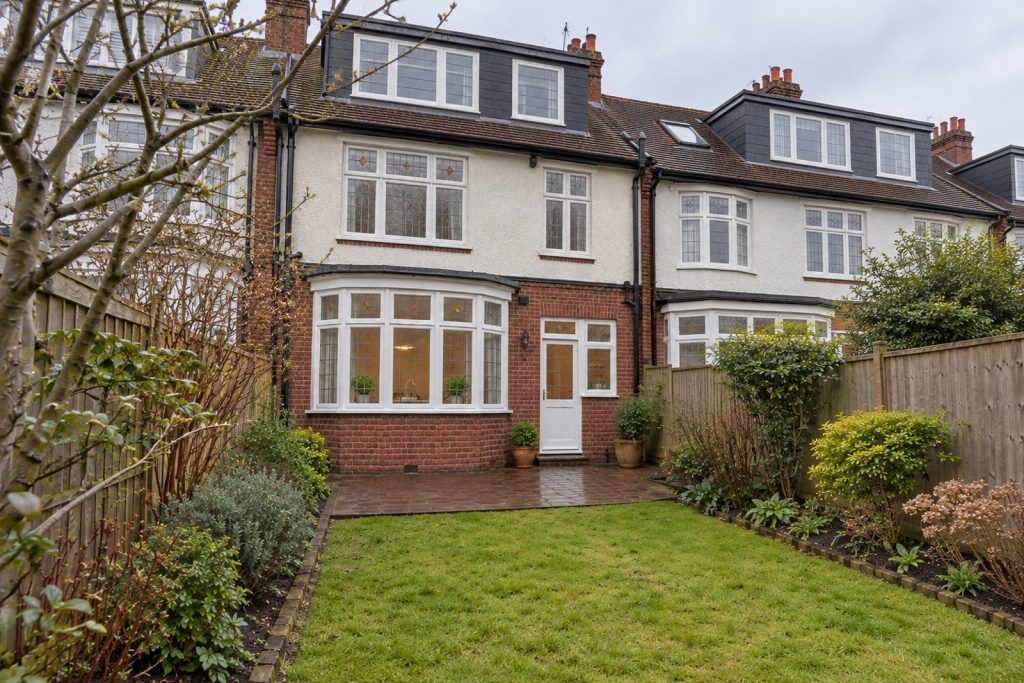 Rear garden, the garden looking back toward the house - 4-bedroom terraced house in Brixton