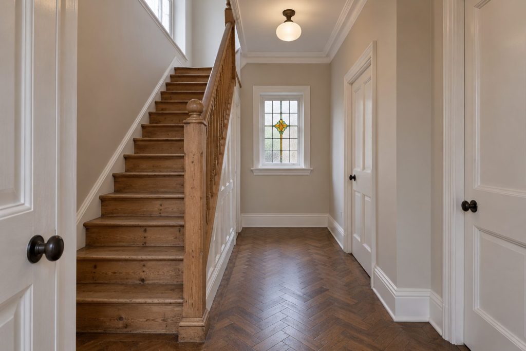 Hall, wide view from the doorway - 4-bedroom terraced house in Brixton