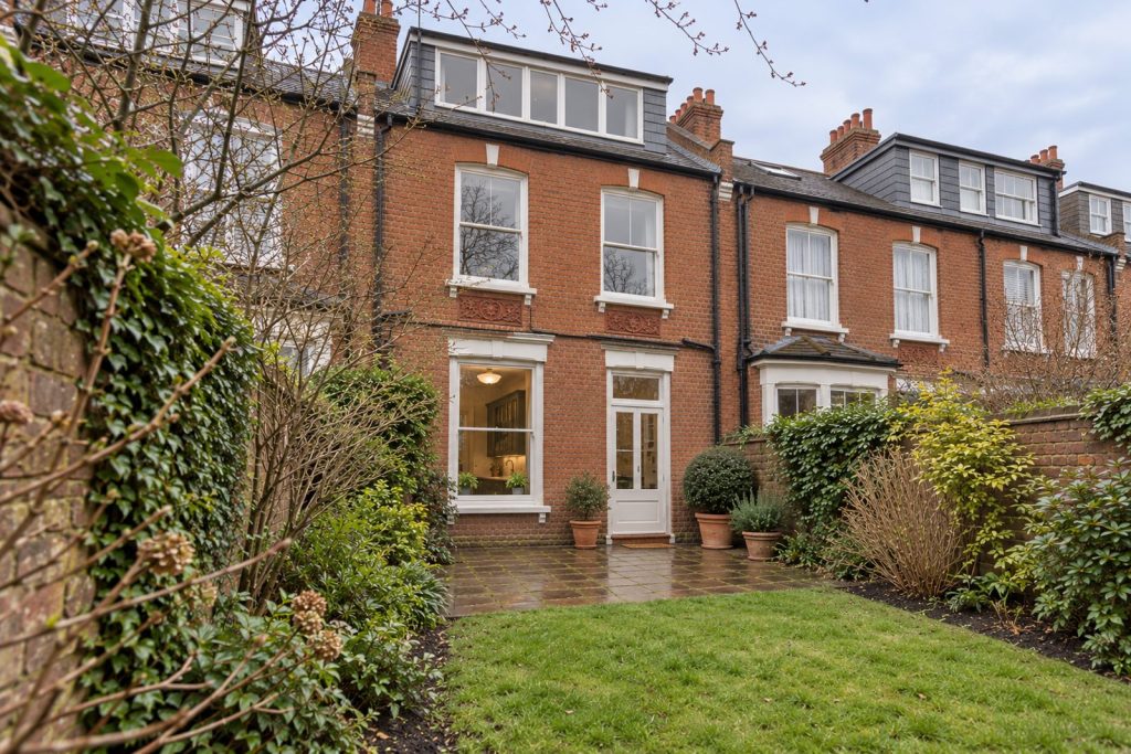Rear garden, the garden looking back toward the house - 4-bedroom terraced house in Battersea