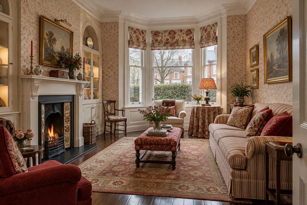Sitting room, wide view from the doorway - 4-bedroom terraced house in Battersea