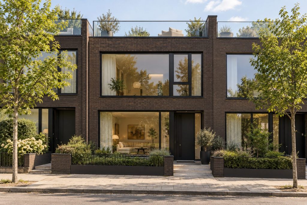 Front exterior, eye-level view of the front elevation - 3-bedroom terraced house in Battersea