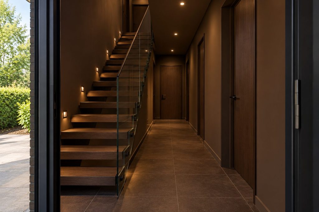 Hall, wide view from the doorway - 3-bedroom terraced house in Battersea