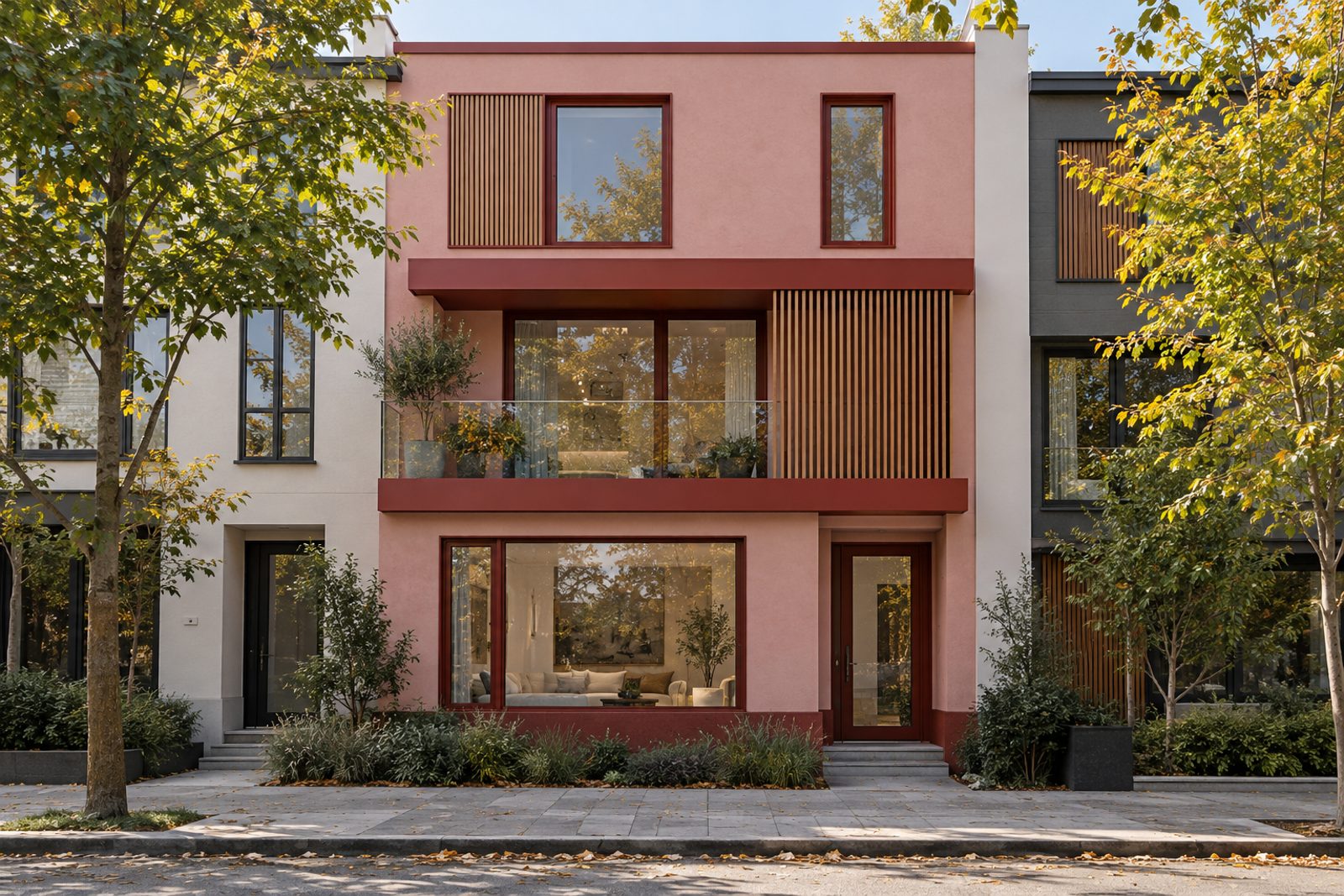 Front exterior, eye-level view of the front elevation - 5-bedroom town house in Clapham