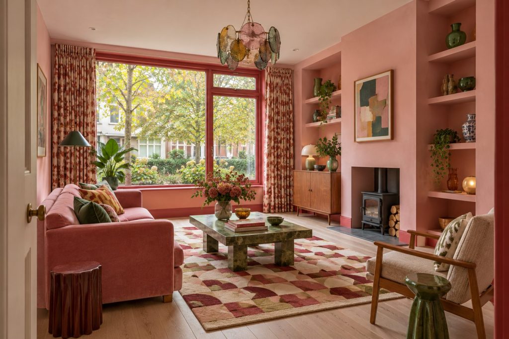 Living room, wide view from the doorway - 5-bedroom town house in Clapham