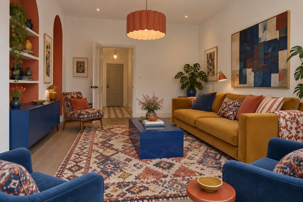 Living room, view from the opposite corner - 3-bedroom terraced house in Southfields