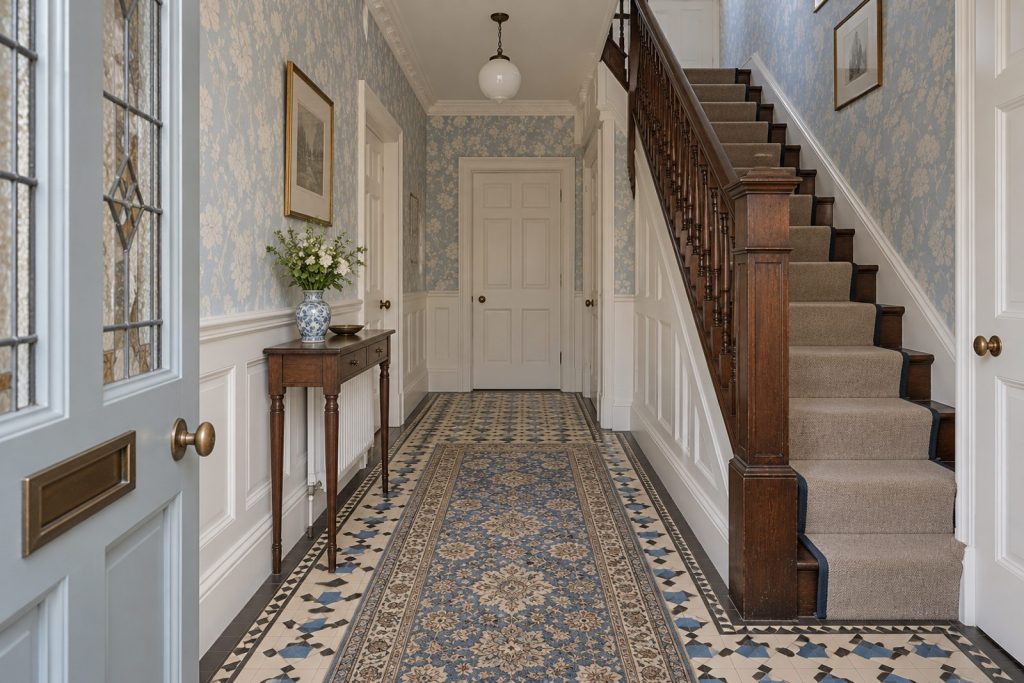 Hall, wide view from the doorway - 4-bedroom semi-detached house in Clapham