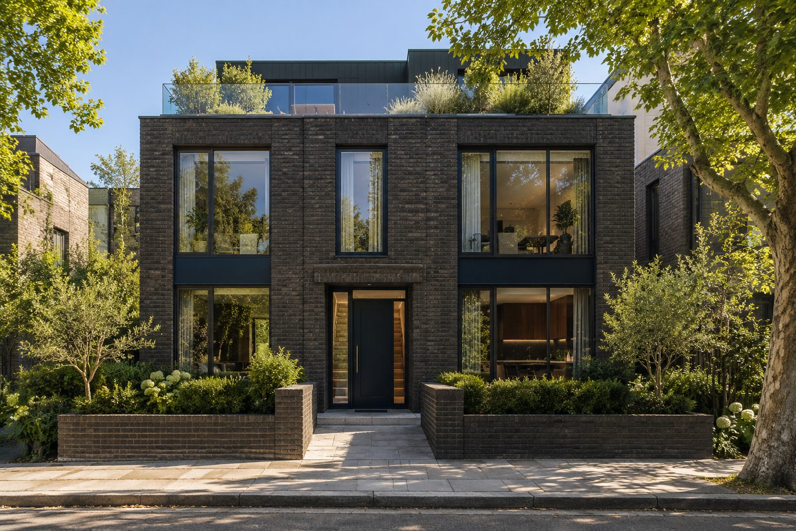 Front exterior, eye-level view of the building and its entrance - 3-bedroom maisonette in Tooting
