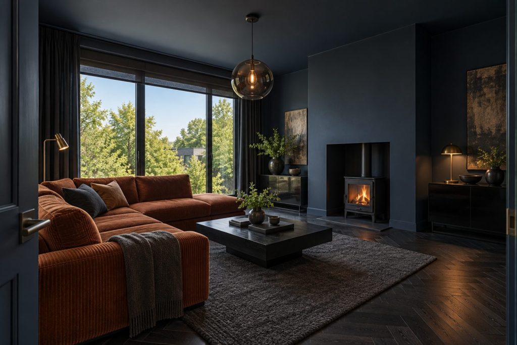 Living room, wide view from the doorway - 3-bedroom maisonette in Tooting
