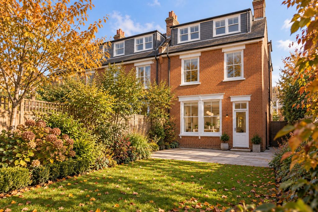 Rear garden, the garden looking back toward the house - 4-bedroom semi-detached house in Earlsfield