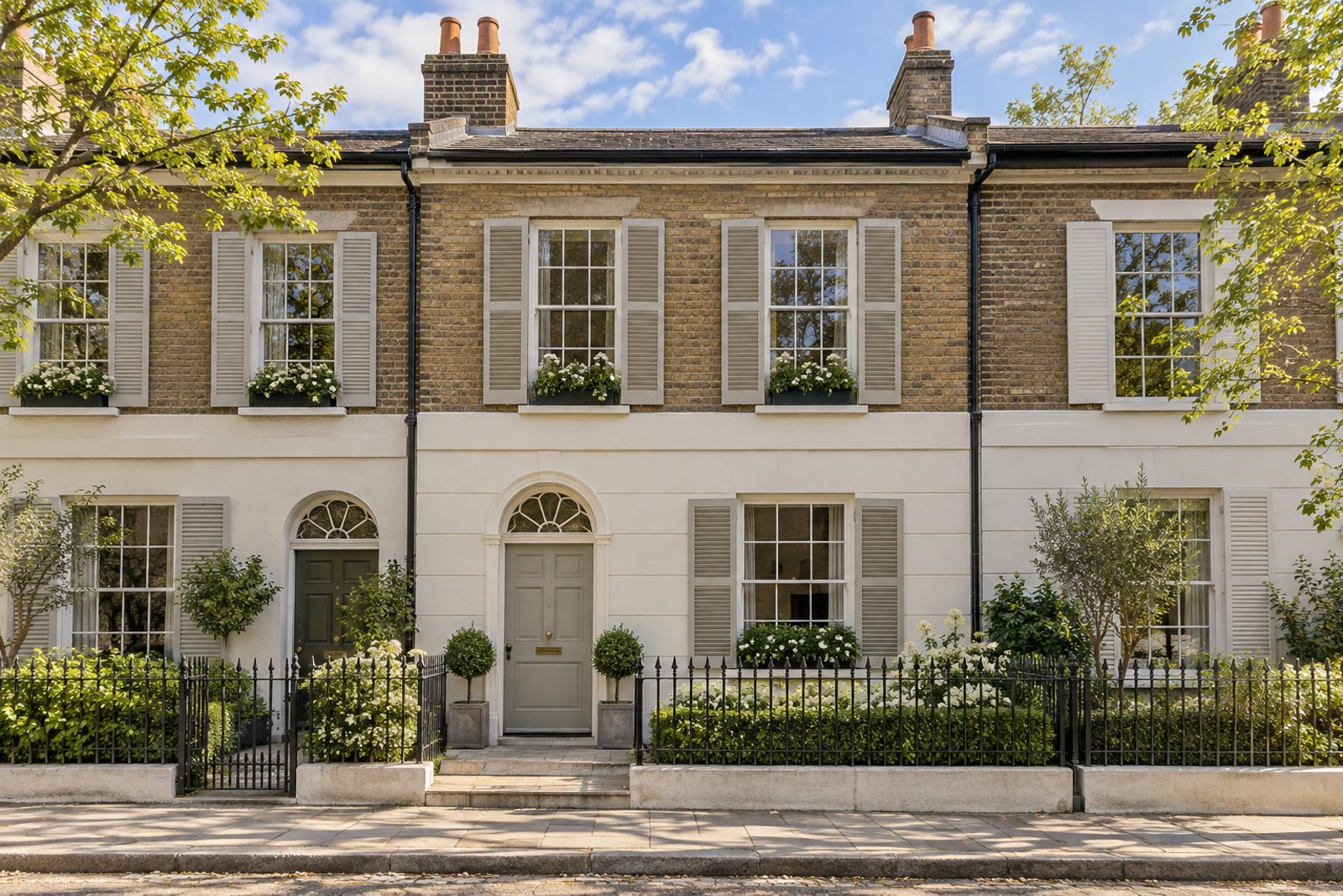 Front exterior, eye-level view of the front elevation - 4-bedroom cottage in Battersea