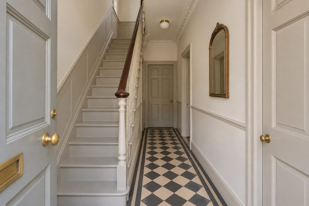 Hall, wide view from the doorway - 4-bedroom cottage in Battersea