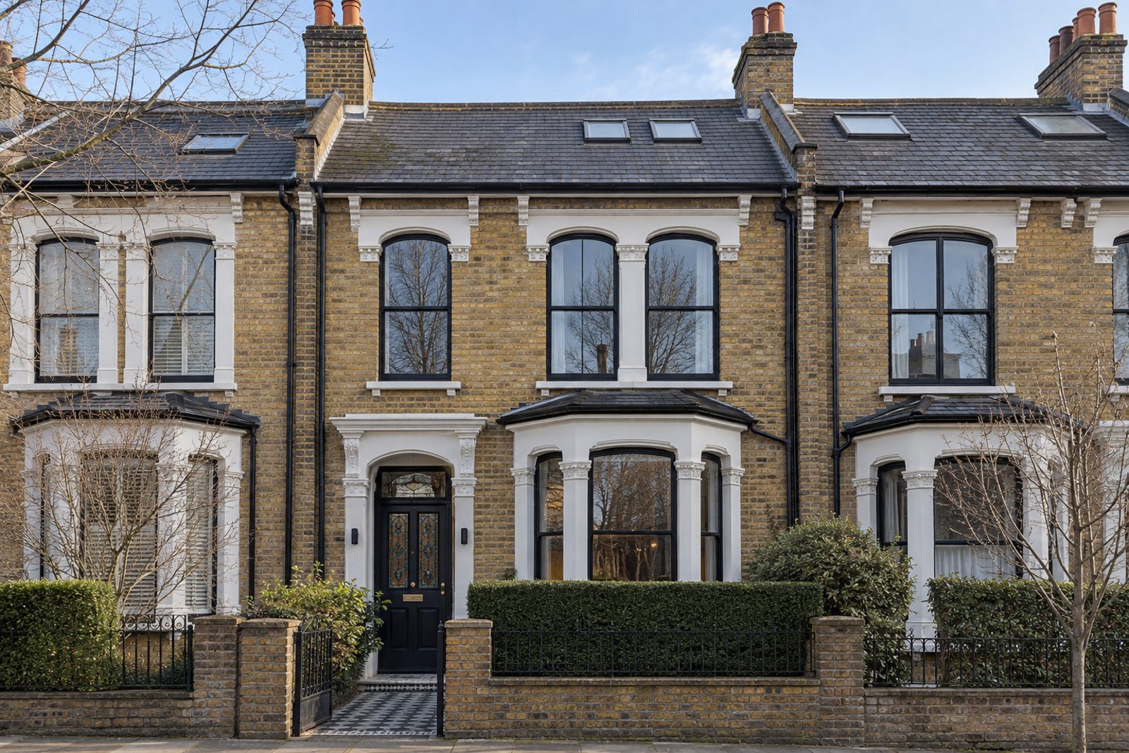 Front exterior, eye-level view of the front elevation - 5-bedroom terraced house in Fulham