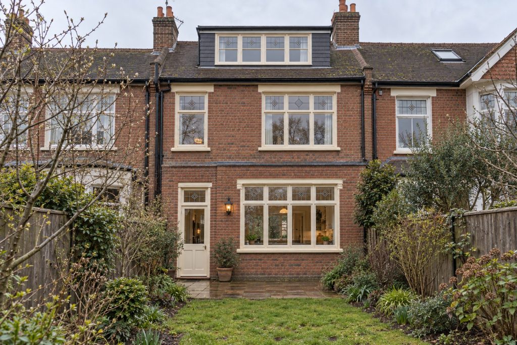 Rear garden, rear elevation seen from the garden - 5-bedroom terraced house in Battersea