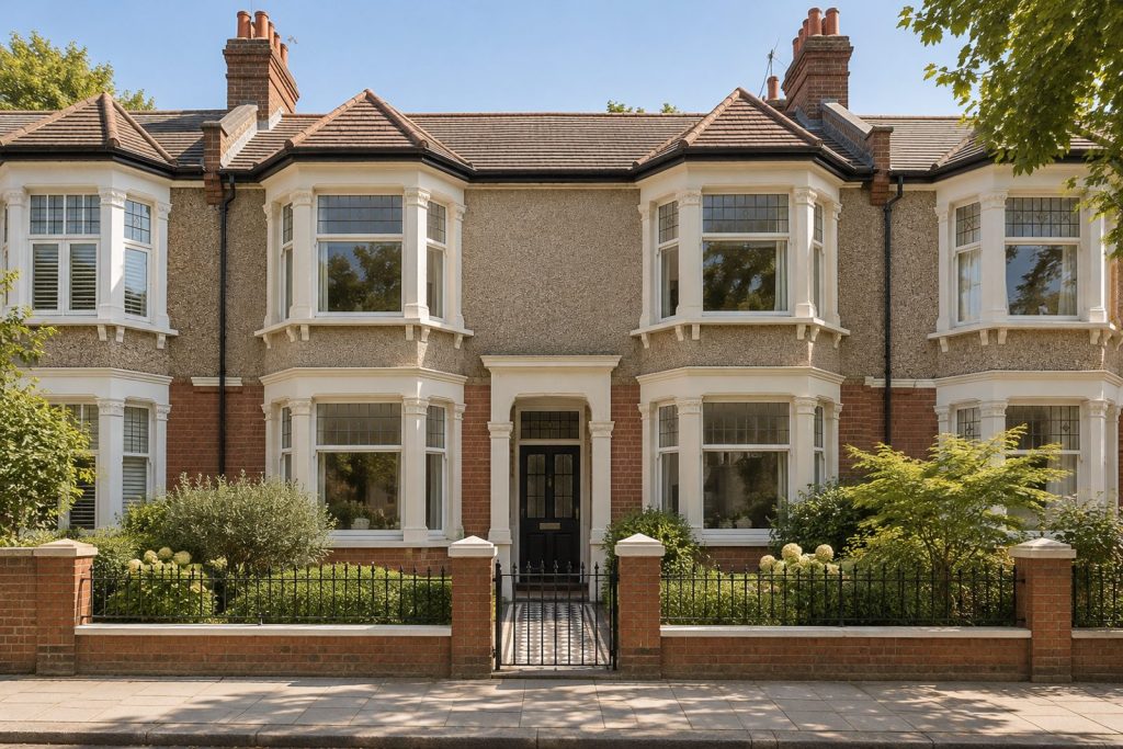 Front exterior, eye-level view of the front elevation - 3-bedroom terraced house in Southfields