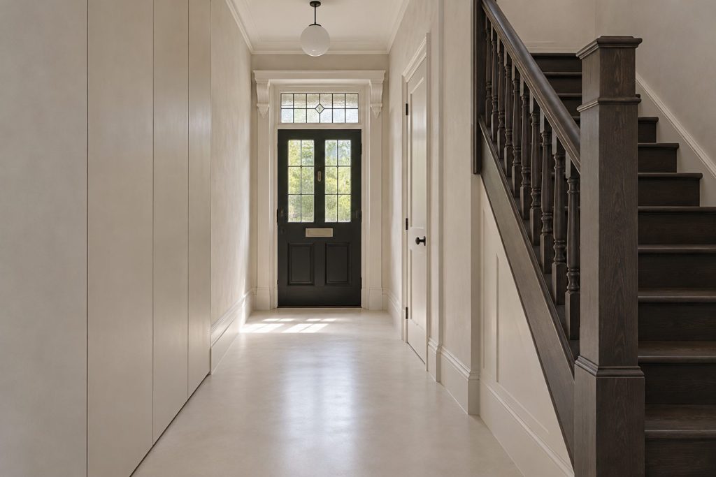 Hall, wide view from the doorway - 3-bedroom terraced house in Southfields