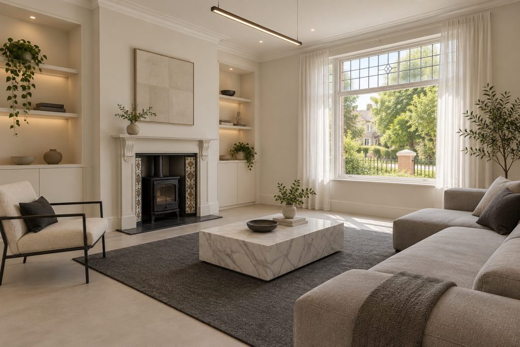 Sitting room, wide view from the doorway - 3-bedroom terraced house in Southfields