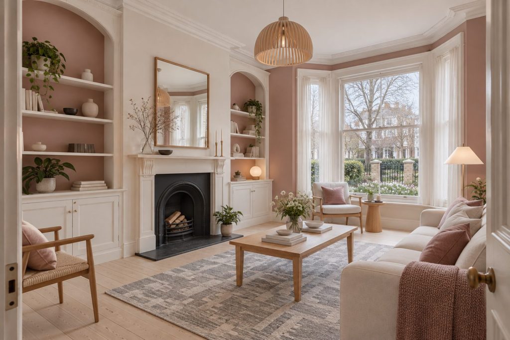 Sitting room, wide view from the doorway - 4-bedroom town house in Tooting
