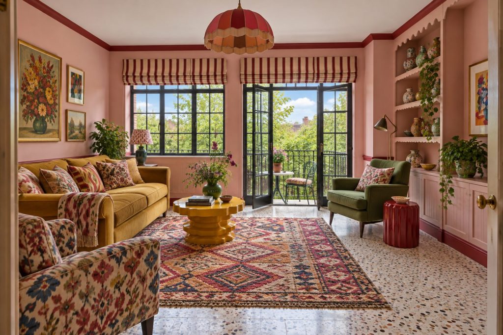 Sitting room, wide view from the doorway - 2-bedroom flat in Balham