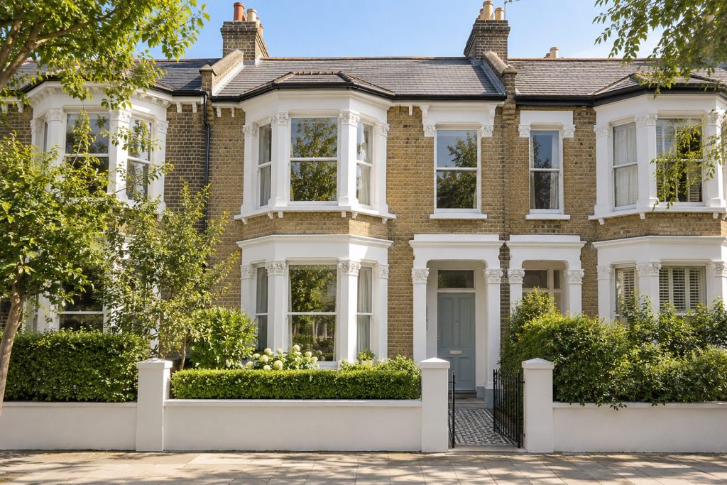 Front exterior, eye-level view of the front elevation - 4-bedroom terraced house in Putney