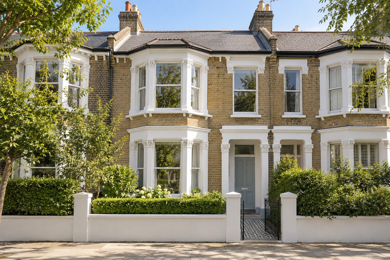 Front exterior, eye-level view of the front elevation - 4-bedroom terraced house in Putney