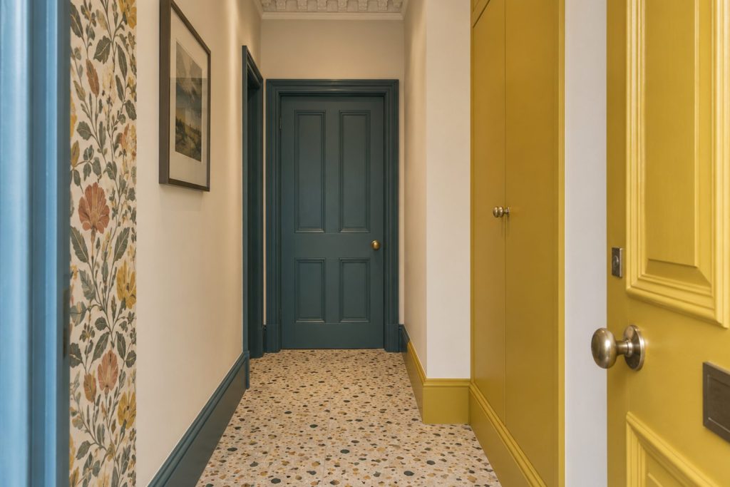 Entrance hall, wide view from the doorway - 3-bedroom flat in Battersea