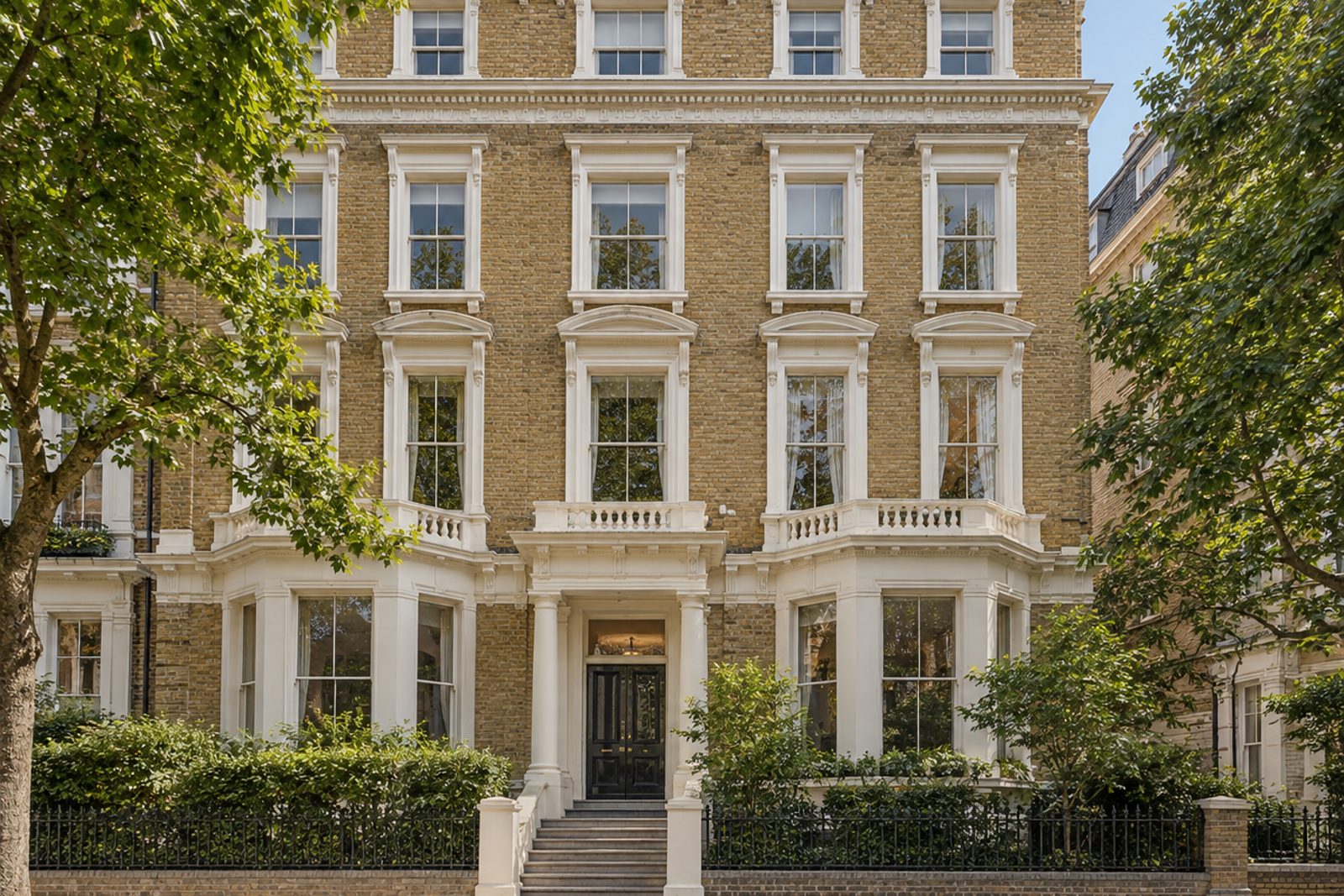 Front exterior, eye-level view of the building and its entrance - 2-bedroom maisonette in Earlsfield