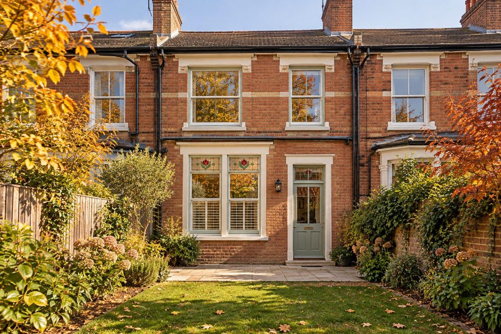 Rear garden, rear elevation seen from the garden - 3-bedroom terraced house in Putney