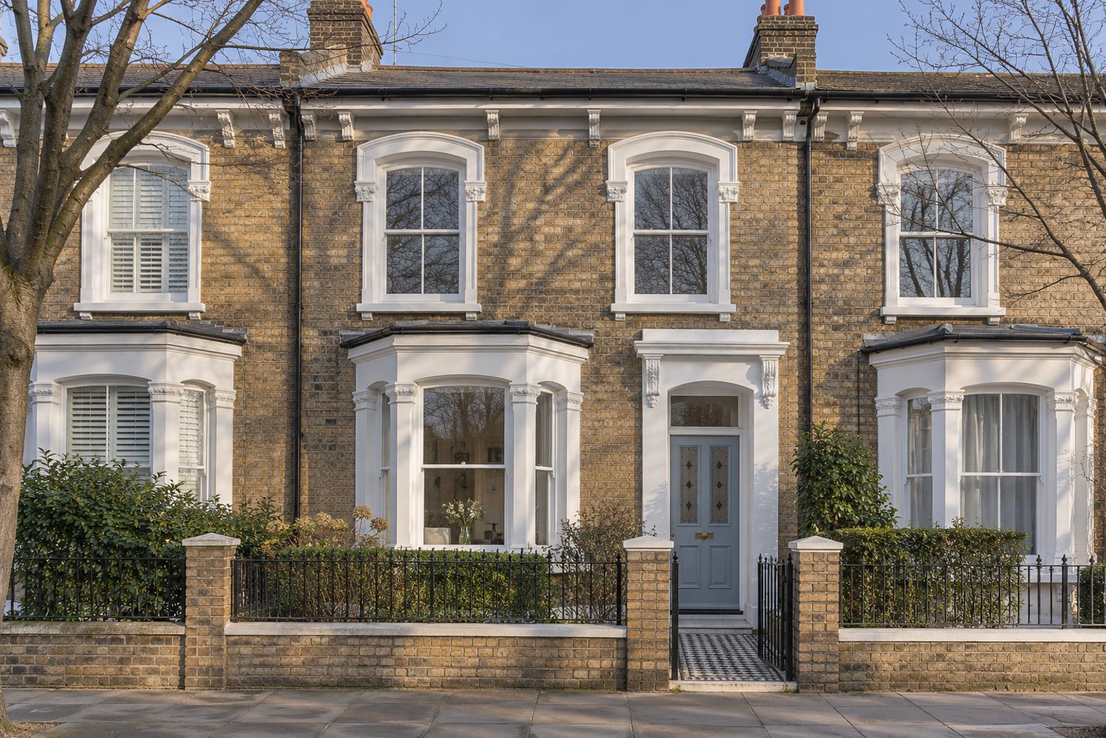 Front exterior, eye-level view of the front elevation - 3-bedroom cottage in Fulham