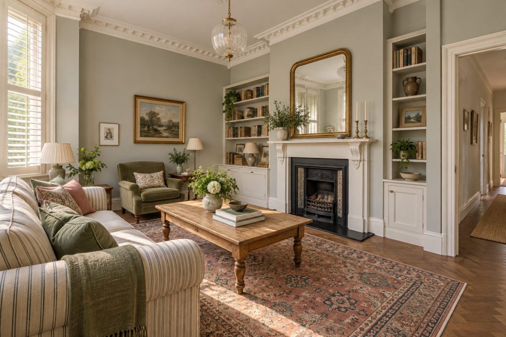 Sitting room, wide view from the doorway - 3-bedroom terraced house in Wandsworth