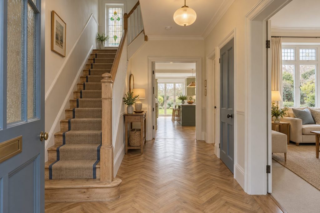 Hall, wide view from the doorway - 6-bedroom detached house in Wimbledon
