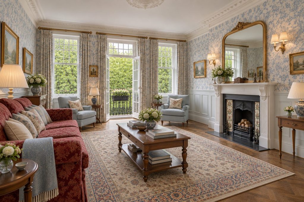 Sitting room, view from the opposite corner - 1-bedroom flat in Clapham
