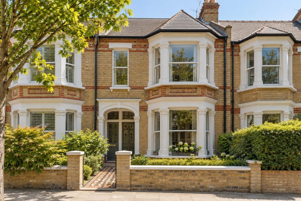 Front exterior, eye-level view of the front elevation - 5-bedroom terraced house in Putney