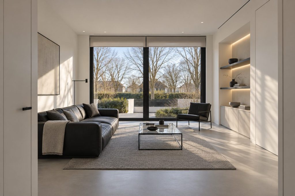 Living room, wide view from the doorway - 3-bedroom terraced house in Battersea