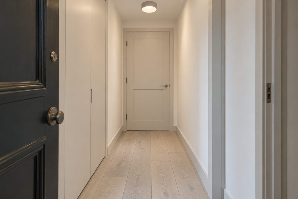 Entrance hall, wide view from the doorway - 2-bedroom flat in Wimbledon