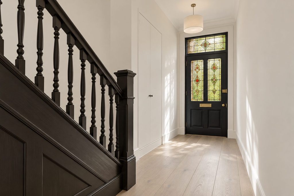 Hall, wide view from the doorway - 3-bedroom terraced house in Tooting