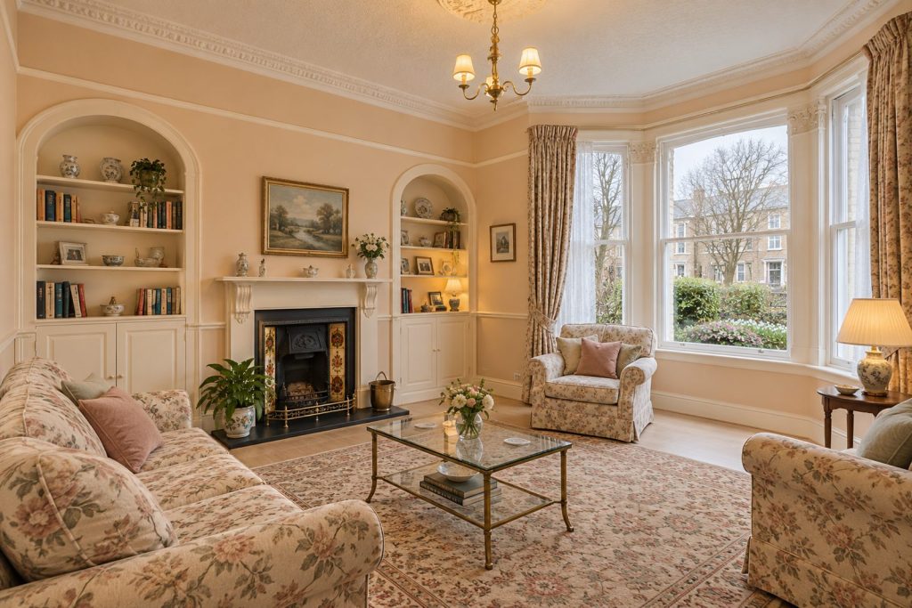 Sitting room, wide view from the doorway - 5-bedroom terraced house in Brixton