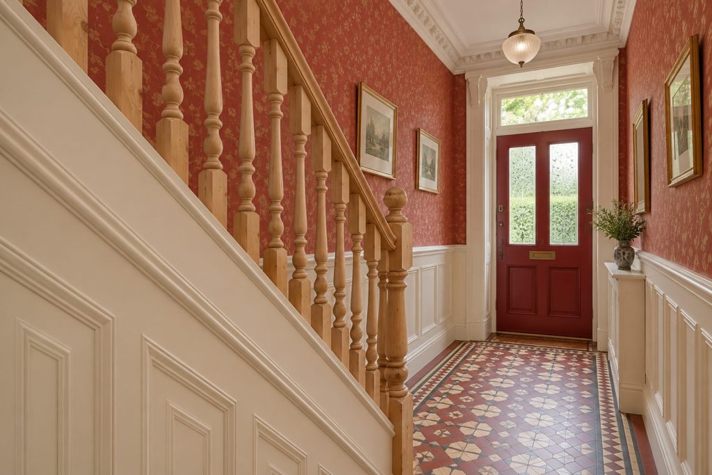 Hall, wide view from the doorway - 5-bedroom terraced house in Wandsworth