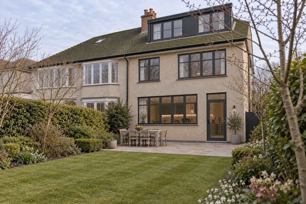 Rear garden, the garden looking back toward the house - 5-bedroom semi-detached house in Wimbledon