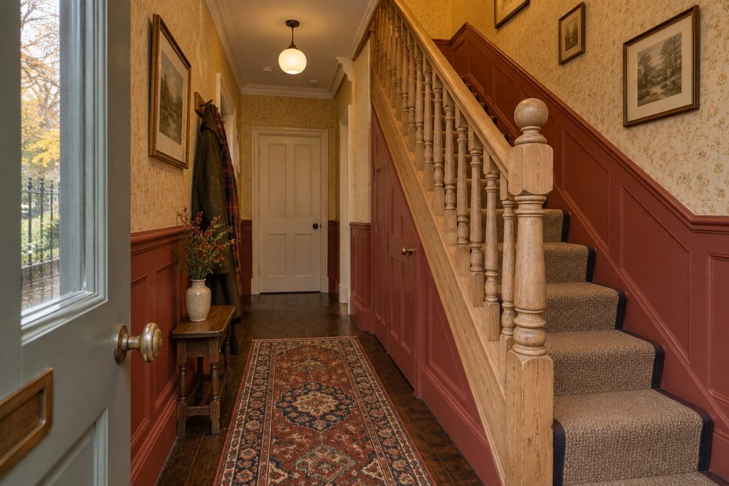 Hall, wide view from the doorway - 4-bedroom terraced house in Putney