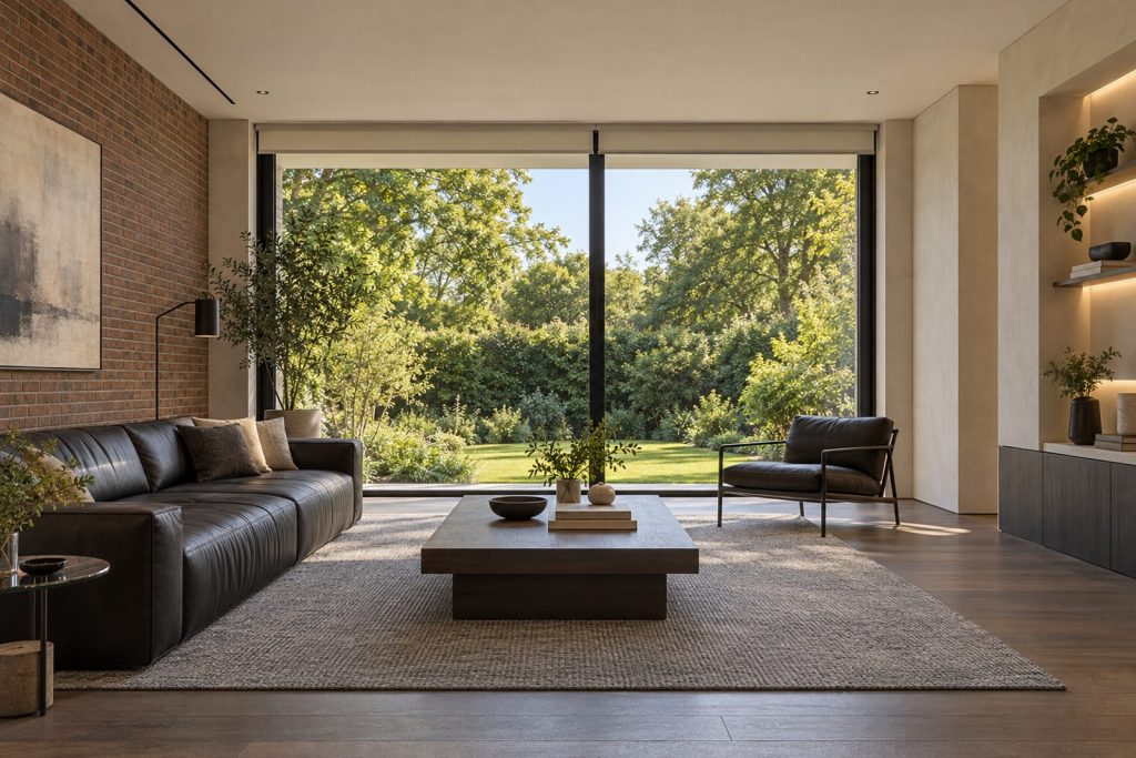 Living room, wide view from the doorway - 5-bedroom detached house in Battersea