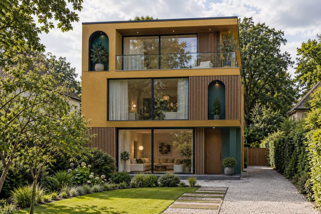 Front exterior, eye-level view of the front elevation - 5-bedroom detached house in Wimbledon