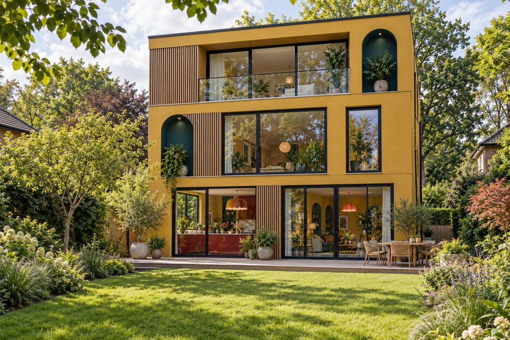 Rear garden, rear elevation seen from the garden - 5-bedroom detached house in Wimbledon