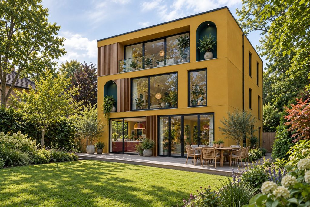 Rear garden, the garden looking back toward the house - 5-bedroom detached house in Wimbledon