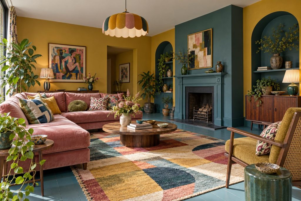 Living room, wide view from the doorway - 5-bedroom detached house in Wimbledon