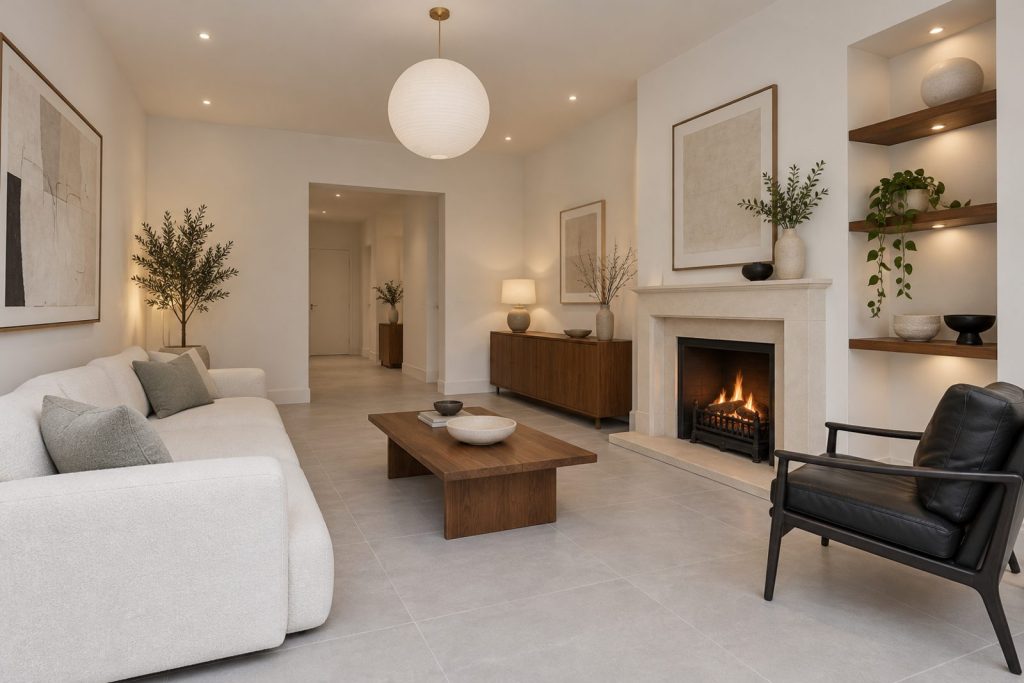 Sitting room, wide view from the doorway - 5-bedroom semi-detached house in Wandsworth